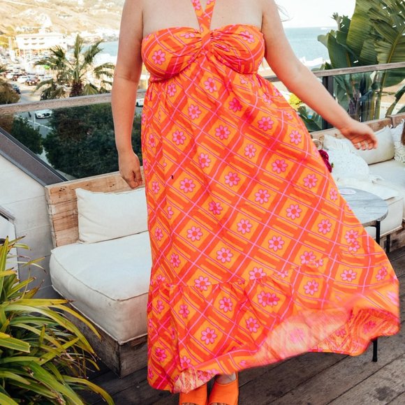 1x Plus Size Midge Midi Dress Show Me Your Mumu Barbie Collab - Picture 1 of 3